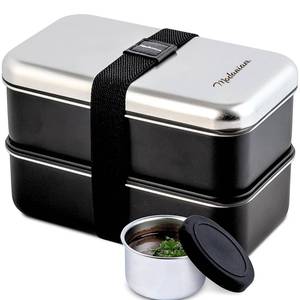 lot 8329 image: Modaniam Leak Proof Stainless Steel Bento Box, Stainless Steel Lunch Box For Adults, Metal Bento Box, Japanese Lunch Container, Large With Compartment, Korean Bentobox, Non Toxic, Microwave Safe