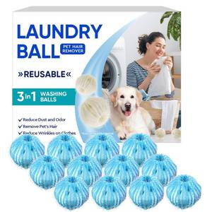 lot 8334 image: Pet Hair Remover for Laundry, 12 PCS Reusable Pet Hair Remover Balls, Washing Machine Hair Catcher for Dog and Cat Hair Removal, Gentle Lint Collector for Laundry Care, Blue