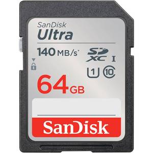 lot 8336 image: SanDisk 64GB Ultra SDXC UHS-I Memory Card - Up to 140MBs, C10, U1, Full HD, SD Card - SDSDUNB-064G-GN6IN