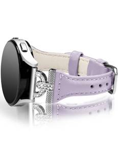 lot 8338 image: JOYOZY Genuine Leather Bands Compatible with Samsung Galaxy Watch 7654FE 40mm 44mmWatch 5 Pro 45mmWatch 64 Classic 42mm 46mm 43mm 47mmActive2,Metal D-Shape Slim Leather 20mm Wristband Straps