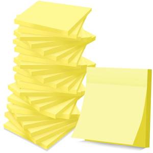 lot 8345 image: (24 Pack) Sticky Notes 3x3 in Yellow, Clean Removal, Recyclable, Self-Stick Pads, Easy to Post for Home, Office, Notebook