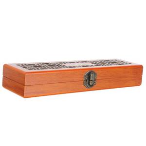 lot 8354 image: Harmonica Storage Box Carrying Case for 24-Hole Harmonica Protective Wooden Musical Instrument Case with Flexible Lid Compact and Lightweight for Travel