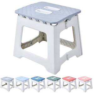 lot 8370 image: Todetana Folding Step Stool for Adults, Kids Bathroom Stool, Plastic Pink Stepping Stool for Living Room, Compact Fold Up Step Stool, Small Kitchen Foot Stool