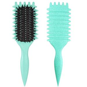 lot 8387 image: Curl Defining Brush, 1 PCS Curly Hair Brush, Brush for Curly Hair, for Combing and Shaping Mens and Womens Curls to Reduce Pulling (Green)