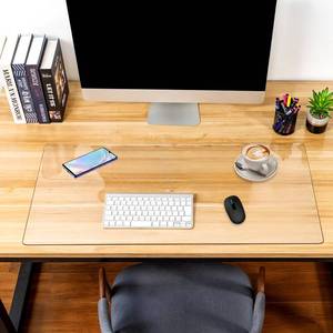 lot 8406 image: Clear Desk Mat 35.4�15.7 Large Transparent Computer Desk Mat Non-Slip PVC Desks Protector Pad with Round Edge, Heat Resistant Waterproof Transparent Writing Pad for Home and Office