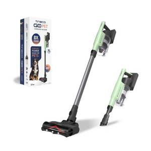 lot 13007 image: Tineco GO Pet Cordless Stick Vacuum with ZeroTangle Brush Technology Seafoam Green