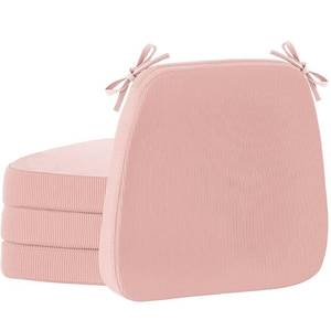 lot 13030 image: Chair Cushions for Dining & Kitchen Chairs 2 Thick High-Density Foam with Gel-Infused Non-Slip Removable Washable Cover Ties Comfortable & Breathable Seat Pads (Pink, 4 Count (Pack of 1))