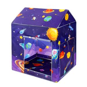 lot 13032 image: TTLOJ Gift for Christmas Universe Space Style Play Tents for Boys Girls, Playhouse Castle Toy for Toddler Play House, Teepee Tent Indoor Outdoor