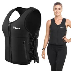 lot 13034 image: ZELUS Weighted Vest for Women, 10lb. Z-Fit Weight Vest with Adjustable Soft Iron Weights, Womens Weight Vest for Walking Strength Training, Workout Vest with Zippered Pockets Reflective Strip, Medium