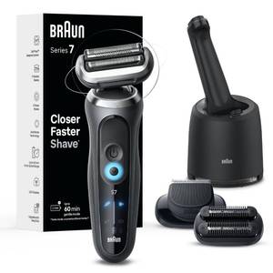 lot 13047 image: Braun Electric Shaver for Men, Series 7 7185cc, Waterproof, Wet & Dry Shave, Shaving Kit with SmartCare Center and Beard Trimmer, 3 Shave Modes, 60 Minute Battery Runtime, 10 Piece Set (no charging cable)