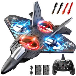 lot 13067 image: NIPLOOOW Foam Remote Control Airplanes Rc Planes for Kids 4-8, Remote Control Planes Fighter Jet with Light, 360° Flip Fighter Jet Toy, Gravity Sensing, Stunt Roll, Gifts for 6 7 8 10 12 Year Old Boys