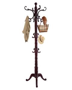 lot 13080 image: ZIECUKU Wooden Coat Rack Freestanding, Solid Wood Coat Rack Stand with 14 Hooks, Vintage Heavy Duty Coat Racks,Standing Coat Jacket Hanger Tree Stand for Corner, Office, Entryway