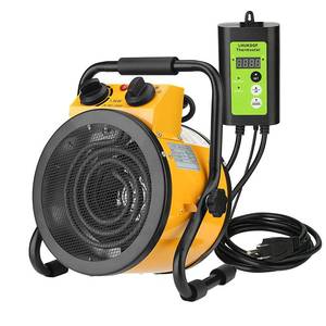 lot 13090 image: LHUKSGF Greenhouse Heater with Digital Thermostat, Grow Tent Heaters, Overheat Protection, Fast Heating for Green House, Flower Room, Yellow