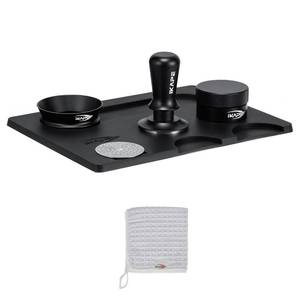 lot 13095 image: IKAPE 53.3MM Espresso Tamper Kit Black 6 IN 1, Espresso Tool Kit with Coffee Tamper, Distributor, Magnetic Dosing Funnel, Silicone Mat, Puck Screen, Cleaning Towel