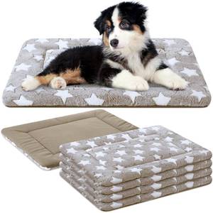 lot 13100 image: VitalCozy 4 Pcs Dog Crate Pads, Ultra Soft Warm Washable Anti-Slip Kennel Bed Mat for Pets, Reversible, Replaceable, Cozy Cage Liner for Small Medium Large Dogs and Cats(18 x 24 x 1.6 Inch,Apricot)