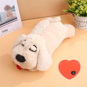 lot 13105 image: 3T GROUP Puppy Heartbeat Toy Sleep Aid Puppy Essentials Dog Heartbeat Stuffed Animal Toy for Puppy Plush Pet Calming Anxiety Relief Pillow Behavioral Training Toys(Beige)
