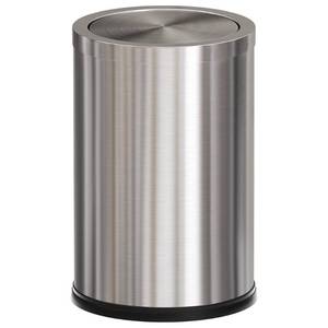 lot 13111 image: LEASYLIFE Brushed Nickel Bathroom Trash Can,Stainless Steel Garbage Can with Fild Lid,Small Trash Can for Bedroom,Hotel,Office,Laundry(Sliver)