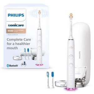lot 13126 image: Philips Sonicare DiamondClean Smart 9500 Electric Toothbrush, Sonic Toothbrush with App, Pressure Sensor, Brush Head Detection, 5 Brushing Modes and 3 Intensity Levels, White, Model HX992301