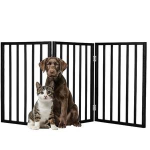 lot 13129 image: PETMAKER 4-Panel Indoor Foldable Pet Gate for Stairs or Doorways (Black)