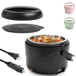 lot 13175 image: Aotto Electric Lunch Box, 40 oz Portable Food Warmer Heater, Lunch Warmer Portable for WorkOfficeCarTravel 12V24V110V 3-in-1, Warming Soup & Meal, Spill-Free, Men & Womens Gifts, Black