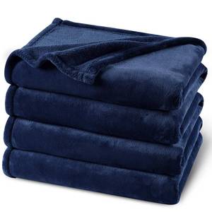 lot 13179 image: PHF Ultra Soft Fleece Blanket Twin Size, No Shed No Pilling Luxury Plush Cozy 300GSM Lightweight Twin XL Blanket for Bed, Couch, Chair, Sofa Suitable for All Season, 76 x 90, Navy Blue
