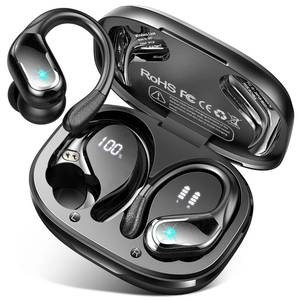 lot 14332 image: Wireless Earbud, 75Hrs Bluetooth 5.4 Headphones IP7 Waterproof for Sport, Running Wireless Earphones with ENC Noise Cancelling Mics, Deep Bass Over Ear bud with Earhooks for Android, iOS, Workout, Gym