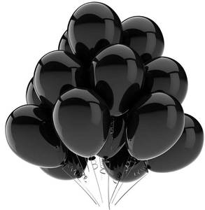 lot 14337 image: KBZVNAF Black Balloons Latex Party Balloons - 50 Pack 12 inch Helium Matte Black Balloons for Wedding Graduation Baby Shower Birthday Party Decorations