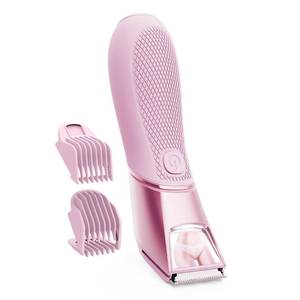 lot 14355 image: LGTGH Bikini Trimmer for Women with Mirror & LED Light, Pubic Hair Razor with Travel Lock & Ceramic Blades - Body Groomer IPX7 Waterproof Use - Pastel Red