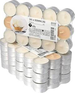 lot 14419 image: IKEA Home Decoration Sinnlig Scented Tealight, Vanilla Pleasure, Natural- 30 Pack, Multicolor