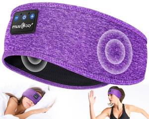 lot 16367 image: MUSICOZY Sleep Headphones Bluetooth 5.4 Headband, Wireless Earphones Music Sleep Earbuds Sleeping Eye Mask with HD Stereo Speakers for Workout Running Travel Yoga, Ideal Gifts for Women Men