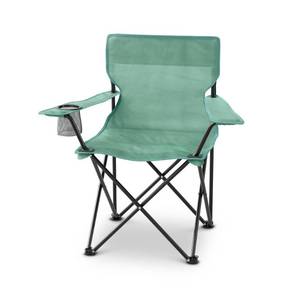 lot 19636 image: Adult Outdoor Portable Camp Chair Dealworthy�� - Sage Green Steel Frame, 225 lb Capacity
