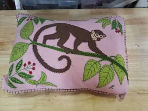 lot 19637 image: Jan Constantine England Monkey Decorative Pillow