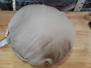 lot 19639 image: Madison Home Round Beige Cushion