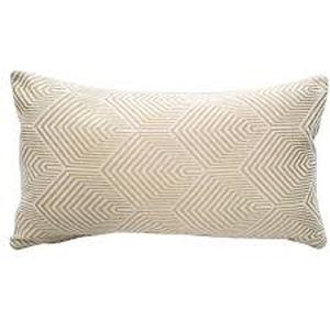lot 7341 image: Cream Textured Throw Pillow