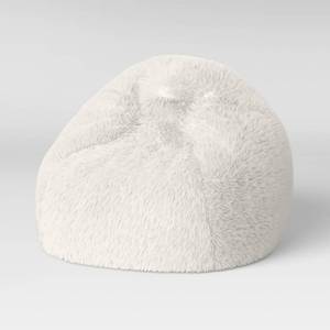 lot 3745 image: Long Fur Kids Bean Bag Cream - Pillowfort��