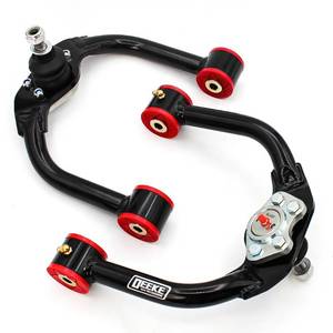 lot 3759 image: 1-4 Lift Front Upper Control Arms Compatible with for Lifted Grand Cherokee (WK) & Jeep Commander (XK) 2005-2010, 1-4 Lift Adjustable Front Control Arms Tubular Steel wBall Joints��Black��
