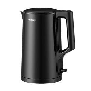 lot 3780 image: COMFEE  Stainless Steel Electric Kettle  1.7 Liter Tea Kettle Electric & Hot Water Kettle  1500W Fast Boil with LED Light  Auto Shut-Off and Boil-Dry Protection 1.8 Quarts