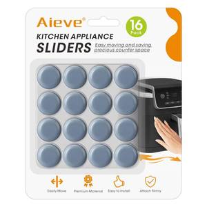 lot 4415 image: Aieve Appliance Sliders, 16 Pcs Self Adhesive Appliance Slider for Easy Moving & Space Saving, Small Countertop Rollers Kitchen Hacks Mixer Accessories