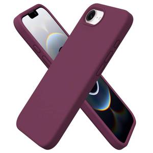 lot 4442 image: ORNARTO Compatible with iPhone 16e Case 6.1(2025), Liquid Silicone 3 Layers Full Covered Soft Gel Rubber Phone Case,Shockproof Protective Cover with Anti-Scratch Microfiber Lining-Wine Red