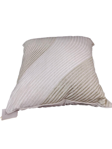 lot 5604 image: Artistic Accents White Decorative Pillow with Gold Stripes