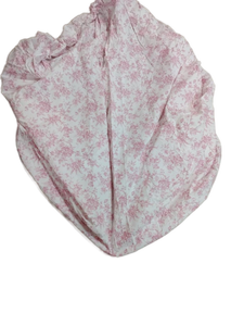 lot 5608 image: Pink Floral Cotton Fitted Bed Sheet queen size