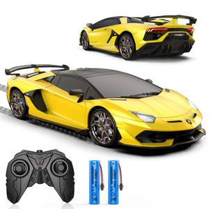 lot 6139 image: AEROQUEST Remote Control Car for Lamborghini, Officially Licensed 116 Scale Lambo Hobby Rc Cars with Headlight, 2.4GHz Race Car Toys for Boy Girl 4-12 Years Old, 12Kmh, Birthday Gift