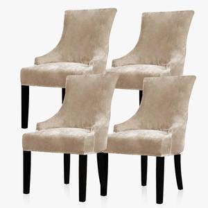 lot 6140 image: Lellen Stretch Wingback Chair Cover Slipcover - Reusable Wingback Side Chair Slipcover,Dining Chair Covers,Arm Protector Seat Covers for Dining Room Banquet Home Decor (Taupe, 4PC)
