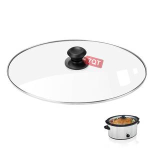 lot 6429 image: Oval Glass Crock Pot Lid 7 Quart Replacement for Oval lid Crock Pot Slow Cooker SCV700SS and for Hamilton Beach Slow Cooker Lids Replacement 7 Quart 33474G.