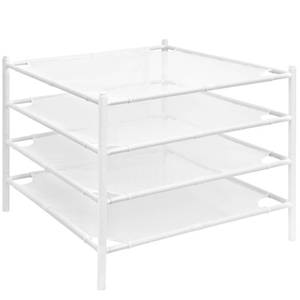 lot 6435 image: Storage MANIAC Sweater Drying Rack, Mesh Clothes Drying Rack, Stackable Laundry Drying Rack, Lay Flat Dryer for Delicates, Portable Dry Rack for Indoor or Outdoor, White, 4-Pack