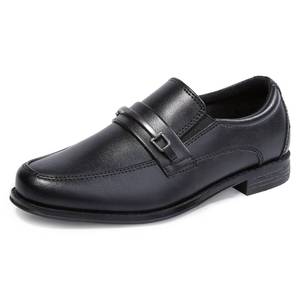 lot 6440 image: HOMEHOT Boys Dress Shoes Oxford Slip on Loafers (Toddlerlittile KidsBig Kids) Color Black Size 2