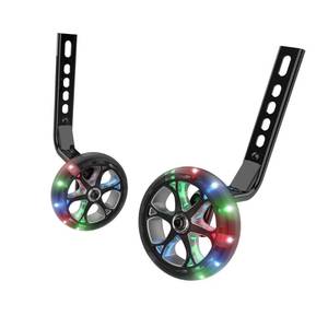 lot 6442 image: Jetson Spark Light-Up Training Wheel Accessory, Motion Activated LED Light-Up Wheels, 4 Inch Wheels, Fits Most Bike Wheels From 12 to 2 inches, Ages 3, Black, JSPRK2-BLK