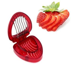 lot 6458 image: ZRAMO Accessories Simply Slice Strawberry Section Slicer Kitchen Cutter Gadgets Kitchen Tool Mini Slicer Cut Joie MSC Stainless Steel Blade Craft Fruit Tools Factory kiss