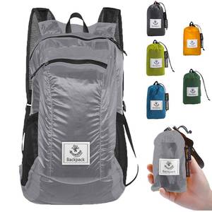 lot 6462 image: 4Monster Hiking Daypack,Water Resistant Lightweight Packable Backpack for Travel Camping Outdoor (Silver, 24L)