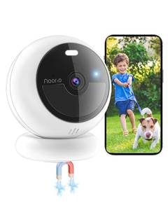 lot 6463 image: Noorio Security Cameras Wireless Outdoor Magnetic, 1080P Battery Powered Indoor Cameras for Home Security, Smart Motion Detection Outdoor Pet Dog Camera, Free Local Storage MagCam, 2.4G WiFi, B200S